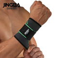 JINGBA Custom Logo Gym Workout Wrist Compression Strap Factory-Supplied Tendonitis Tennis Brace High Support for Comfort Relief