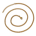 14k 18k Gold Plating Waterproof Byzantine Chain Jewelry Necklaces Men