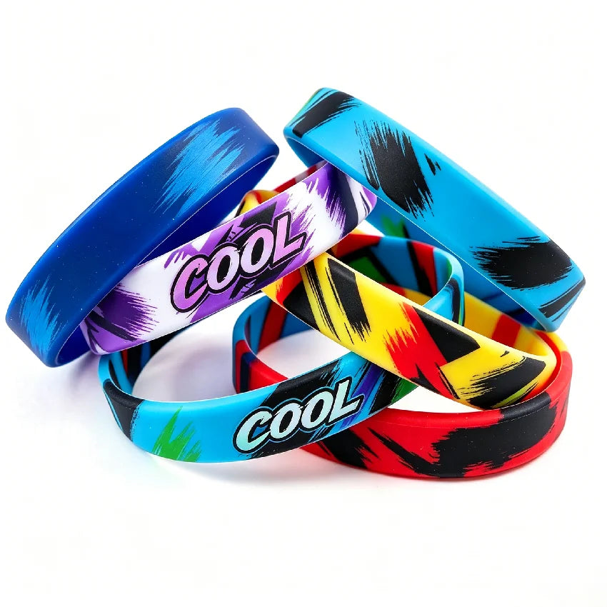 Personalised Football Wrist Band Motivational Custom Cheap Sport Silicone Rubber Personalized Event Wristbands Maker