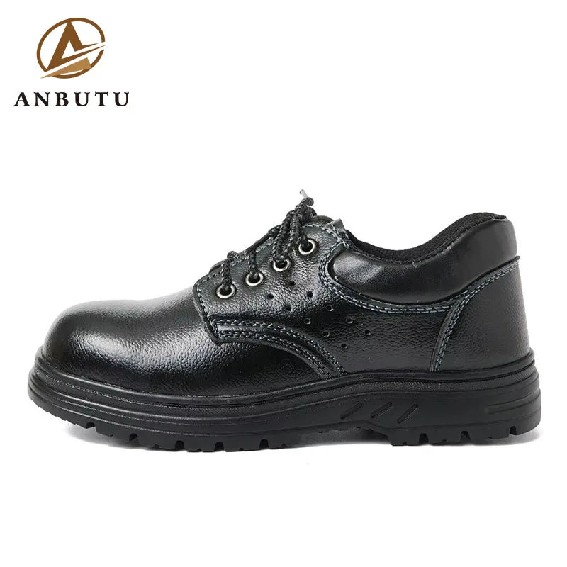 Wholesale Heat Resistant Insulation Black Work Shoes Fashion Microfiber Leather Anti-slip Safety Shoes
