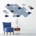 12mm Acoustic Panels Sound Absorbing Felt Flame Retardant Sound Proof Panel-fish Shape Panel for Wall Decoration