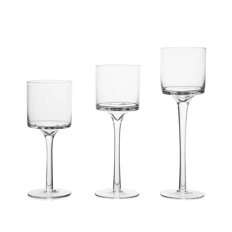 Handicraft Spot European Home Party Hotel Wedding Decorate High Foot Glass Candle Holder Jar
