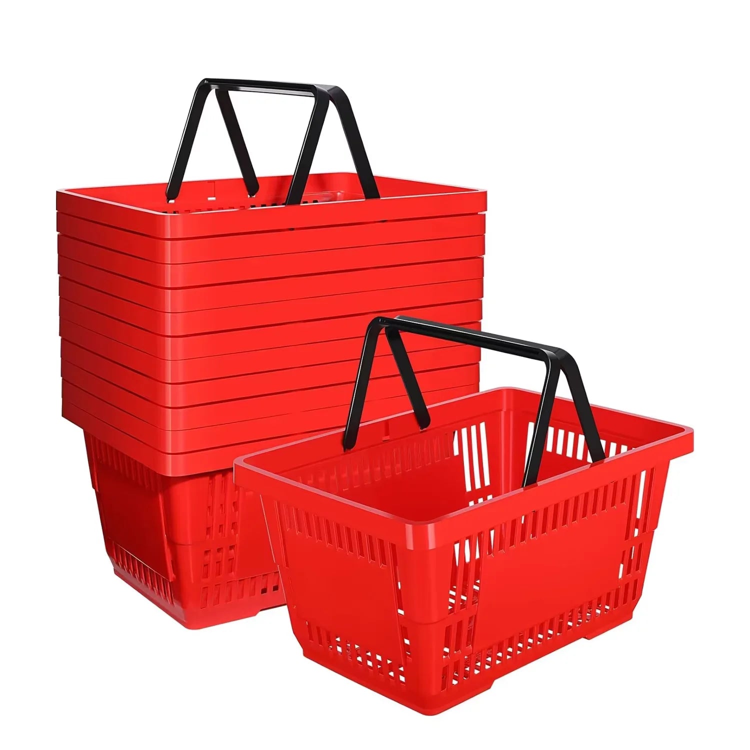 28L Retail Grocery Store Shopping Cart Basket for Plastic Hand Basket