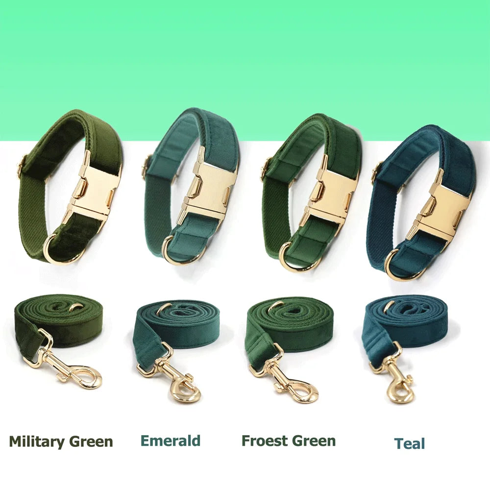 Hot Trending Products 2024 Velvet Training Dog Leash Fancy Dog Collars Wholesale Dog Collar Custom logo Personalized Collar