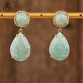 Elegant Boho Style Amethyst Stud Earrings Trendy Natural Gem Stones Crystal Jewelry for Women Perfect Gift