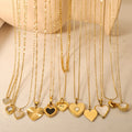 Elegant Stainless Steel Love Heart Necklaces Multiple Styles Valentine's Day Fashion Jewelry Gift