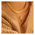 Chris April in Stock Fashion Jewelry PVD Gold Plated 316L Stainless Steel Manual Hammer Surface Round Pendant Necklace