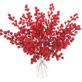 SZ-04 2025 Hot Sale Artificial Berry Fruits Home Decoration Red Berries Christmas Picks New Year Decor Red Berries Branch