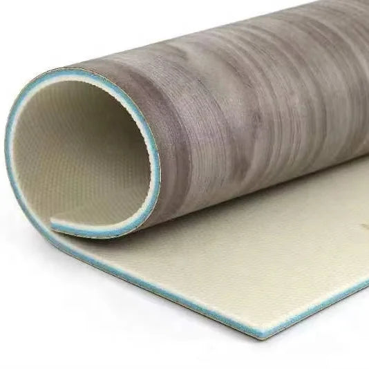 Modern 4.5mm Wear Layer Sheet Non-Slip Waterproof PVC Vinyl Flooring for Dance Gym School Office Hotel with Wood-Grain Design