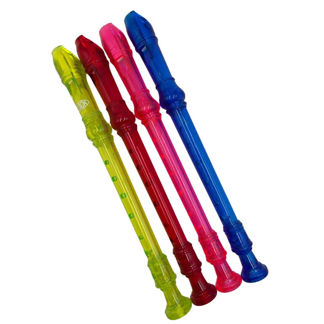 Colorful 8-Hole Soprano Recorder ABS Resin German Baroque Style 326mm Detachable Kids Musical Instrument Bag