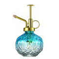 240ml Diamond Shape Glass Vintage Style Plant Mist Spray Bottle With Gold Top Pump