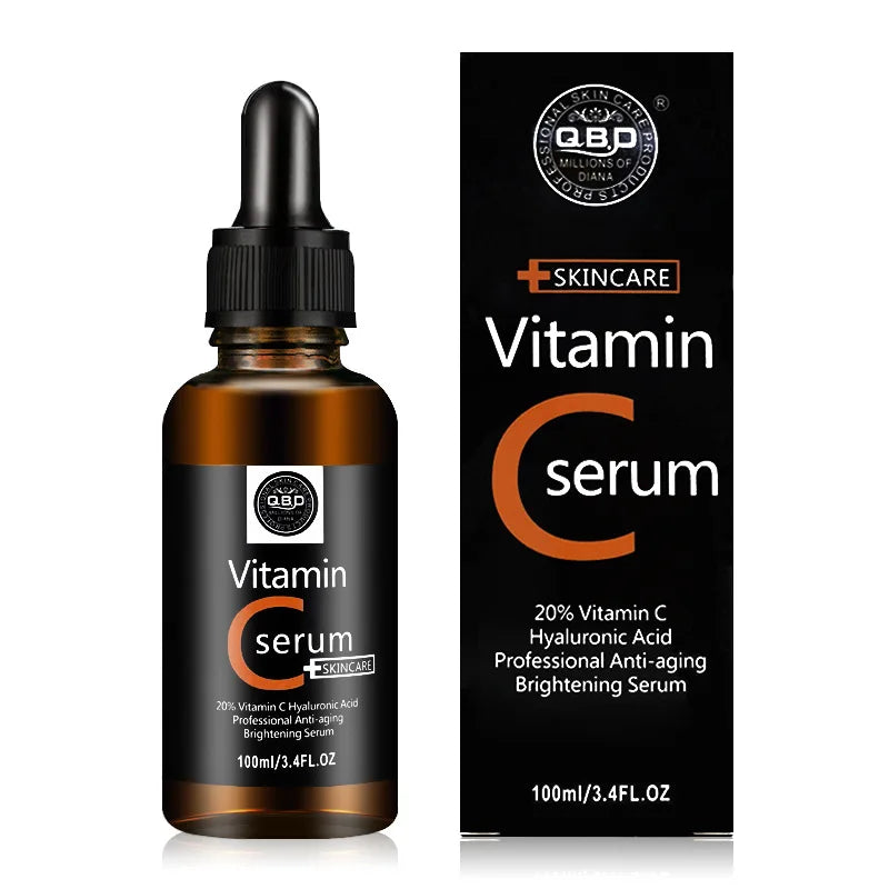 Wholesale Natural Vitamin C Serum Hyaluronic Acid Shea Butter Liquid Anti-Aging Nourishing Whitening Face Serum-Vegan