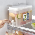 Modern Plastic Juice Dispenser with Pressing Type Tap Heat Resistant Square Design for Party Use 6-10 Capacity