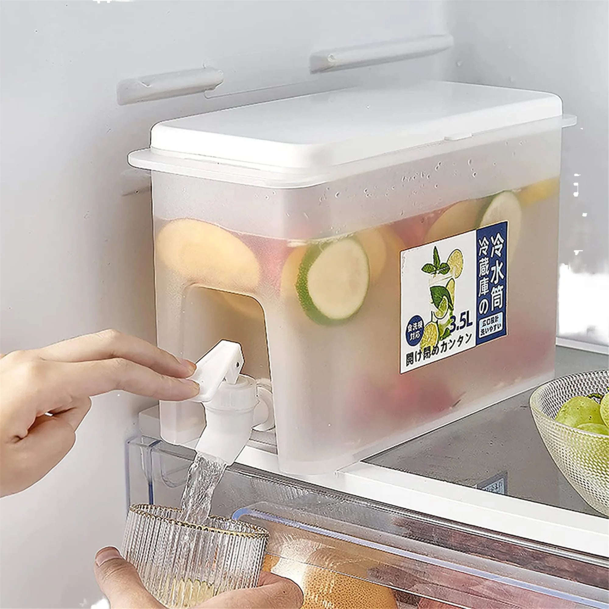 Modern Plastic Juice Dispenser with Pressing Type Tap Heat Resistant Square Design for Party Use 6-10 Capacity