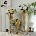 New Wedding Props  Metal Vase Main Table Flower Decoration Check in Desk  Crystal Table  Flower Rack Ornament