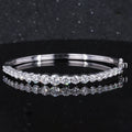 Starsgem Wedding Charm Bangle Opening 9k 10k 18k Gold Moissanite Diamond Bracelets for Women