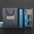 Custom Logo Business Gift Box Set 304 Stainless Steel Vacuum Thermal Thermos Cup Flask Water Bottle Cups with 3pcs Lids