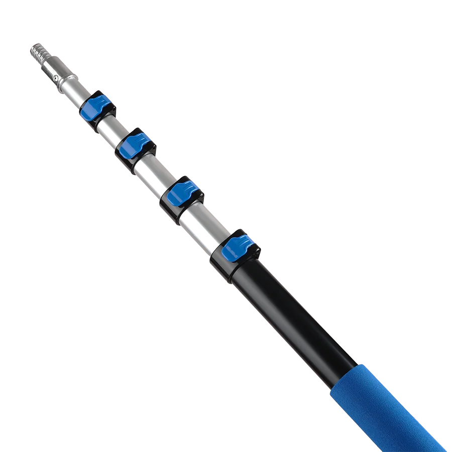 Telextent 18ft/5.4-meter Factory-Made Aluminum Telescopic Pole for Dusting & Decorating Lightweight for Indoor/Outdoor Use