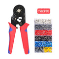 HSC8 6-6A Wire Clamp Kit 0.25-6mm2 23-10 AWG Tubular Ferrule 6-6A Terminal Crimping Pliers Nylon Plastic Cutting Wire Crimper