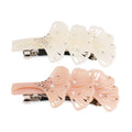 Elegant Gingko Leaf Hair Barrette Clips Flower Acetate Hair Clips with Rhinestone Pearl Hair Barrette for Girl