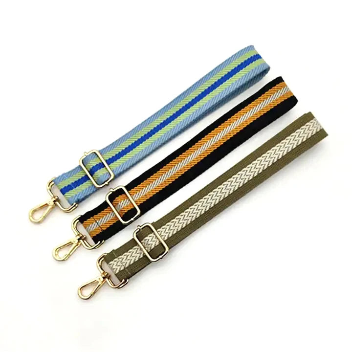 Meetee B-J2037 New Adjustable Colorful Woven Webbing Bag Accessories Replaceable Long Shoulder Strap