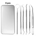 6Pcs Reusable Metal Toothpicks Portable Stainless Steel Toothpicks Pocket Set Tooth Cleaning Kit for Outdoor Camping Traveling