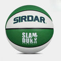 Wholesale Custom Logo PU Durable Basketball-Green & White Sizes 567