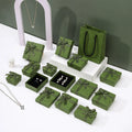 In Stock Factory Green Two Pieces Jewelry Packaging Box Supply Jewelry Earring Necklace Package Paper Box With Bag and Foam