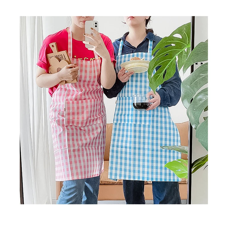 Custom Logo Cotton Polyester Waterproof Chef Kitchen Apron for Cafe Restaurants Cooking Aprons