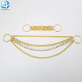Shiny Rhinestone Bikini Connectors Gold Tone Bikini Body Chain Connector Swimwear Hardware Buckle and Hooks