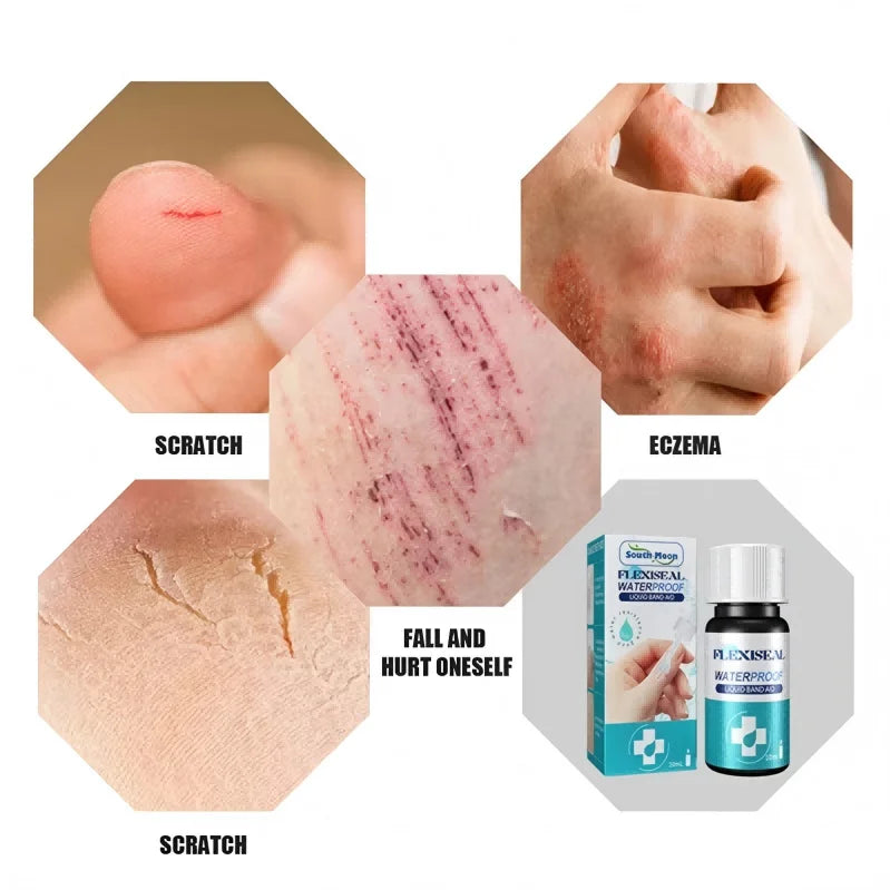 Private Label South Moon 10ml Breathable Disinfecting Scratch Repairing Egzema Treatment Flexiseal Waterproof Liquid Band Aid