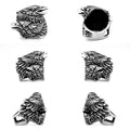 Wholesale Stainless Steel Raven Ring  Silver Viking Crow Titanium Steel Ring Euro-American Style Men's Punk Stainless Steel Ring