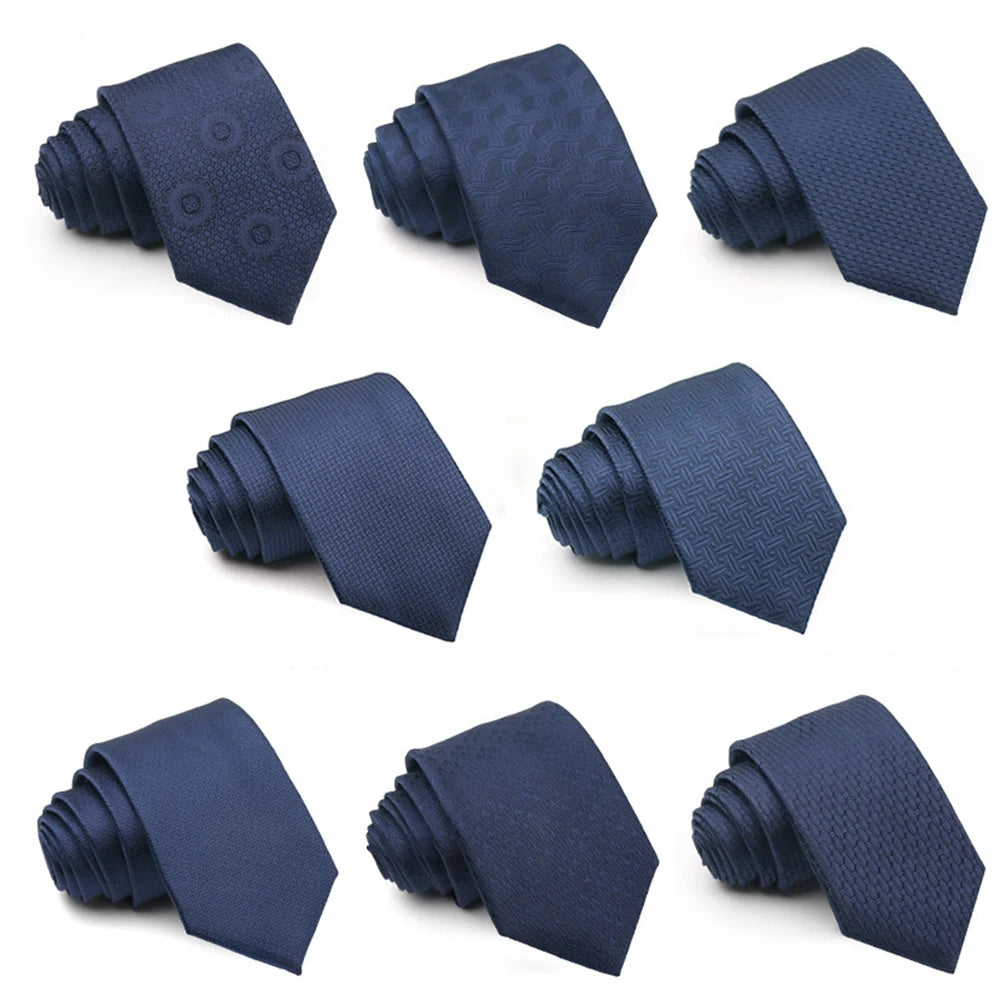 Fashion Ties Manufacturer Blue Men Paisley Ties for Men Business 7.5cm Polyester Mens Silk Tie