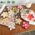Yi YHJ Women's Hair Accessories Cellulose Acetate Material Colorful Temperament Flower Gripper Claw Clips Hair Claw for Women