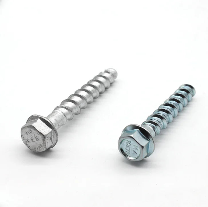 8x80mm Slotted Hex Washer Self Tapping Concrete Screw Anchor