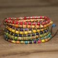 4x4mm Minimalist Beaded Bracelet for Women Jewelry Adjustable Healing Crystal Rainbow Sea Sediment Jasper Dainty Bracelet