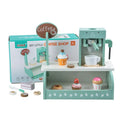 2025 New Children Wooden Role Play Pretend Simulation Coffee Cafe Machine Shop Educational Playing Dessert Kitchen Toys for Kids