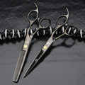 Hair Cutting Scissor Kit Professional Thinning Shears Haircut Scissor Set 6.Stainless Steel Salon Hairdressing