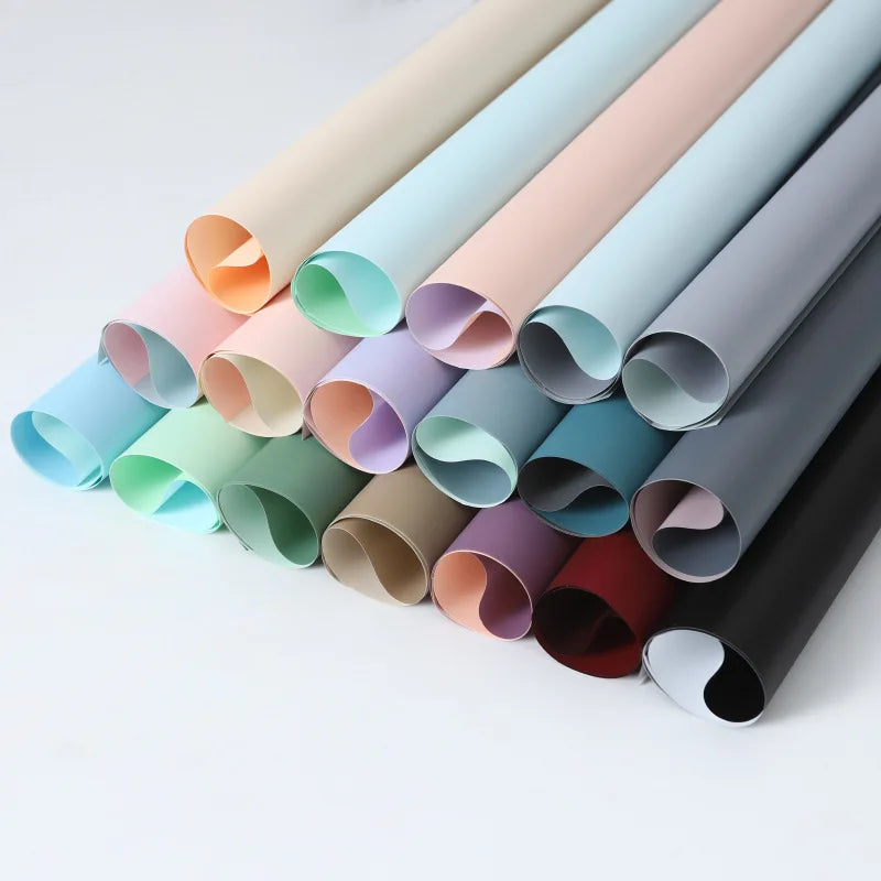 Wholesale Packaging Paper Double Color Bouquet Flowers Wrapping Paper for Florist Supplies