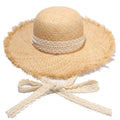 Raffia Straw Hat Wide Brim Summer Beach Lace Sunshade Sunscreen Straw Hats Wholesale