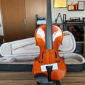 Wholesale Factory Price Glossy Red Brown All Solid Violin Set Spruce Top Maple Back Good Sound Handmade String Instruments