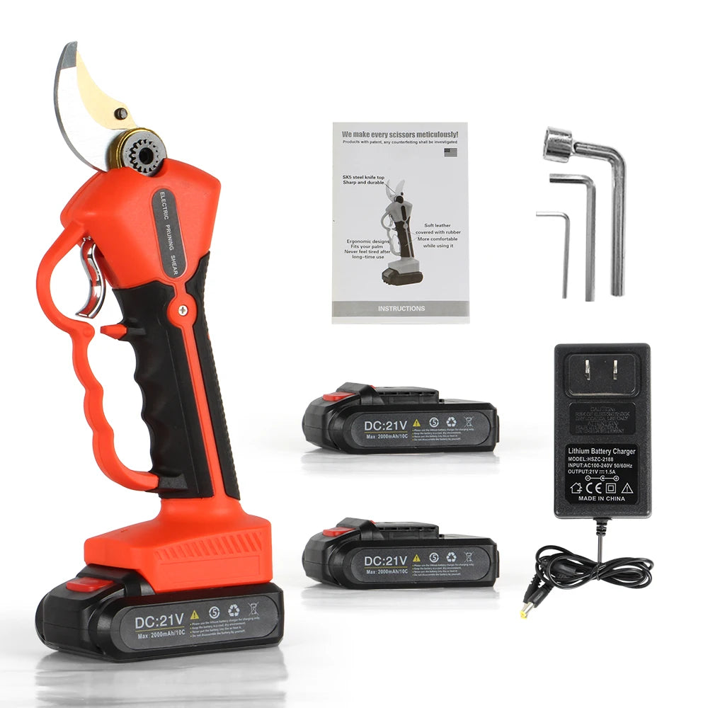 32MMElectric Pruning Shears Upgraded 1.3'' Cutting Diameter Powerful Brushless Motor Cordless Pruning Shears