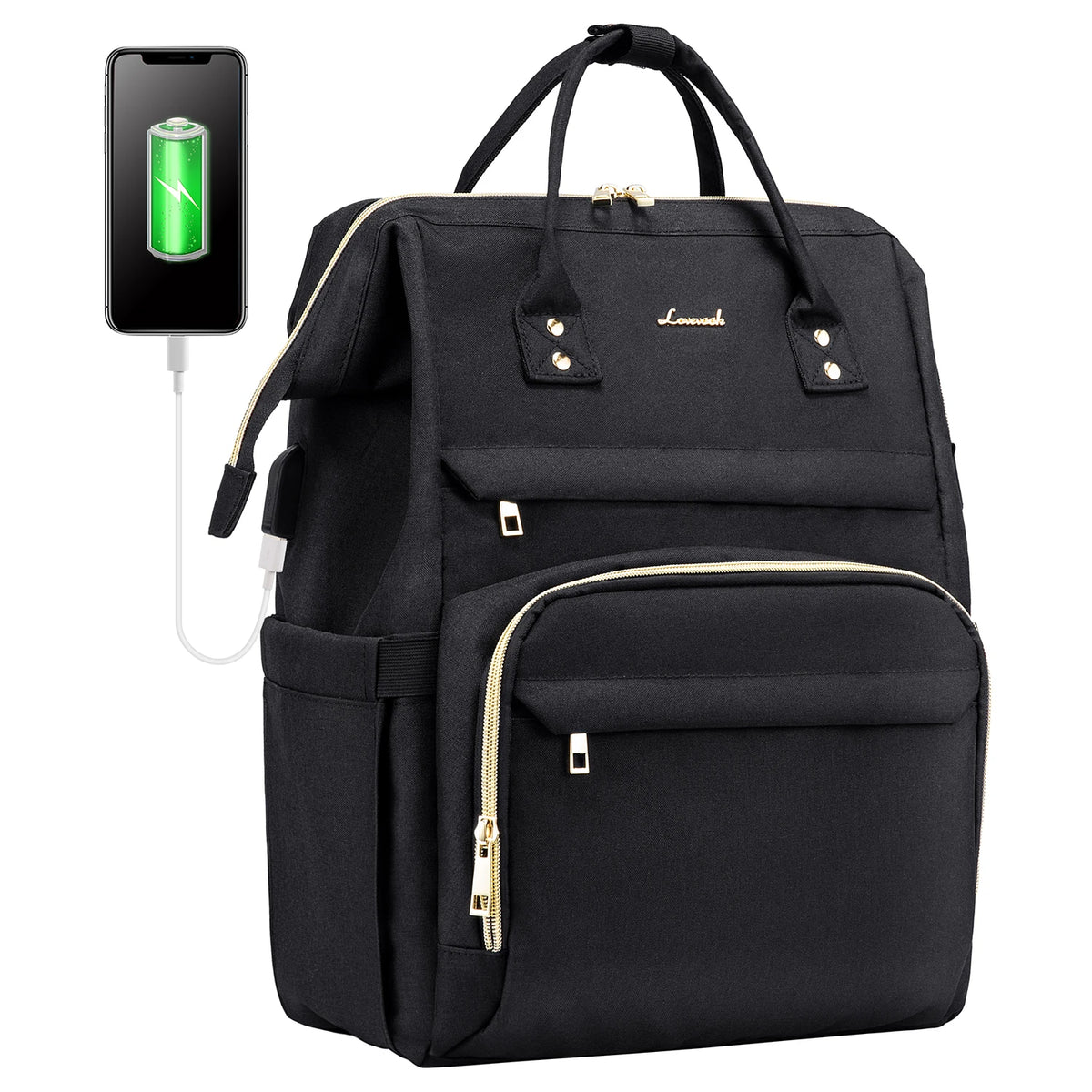 LOVEVOOK Brand Backpack 13 15.6 17 Inch Business Working Bag With USB Charging Port Women Travel School Laptop Backpacks MegaBDM