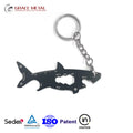 Super Card Shark Shape Stainless  Steel Promotional Gift Multi Function Keychain Credit Size Card