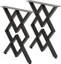 Factory Wholesale Heavy-Duty Carbon Steel Square Shaped Powder Coated Black Dining Table Legs