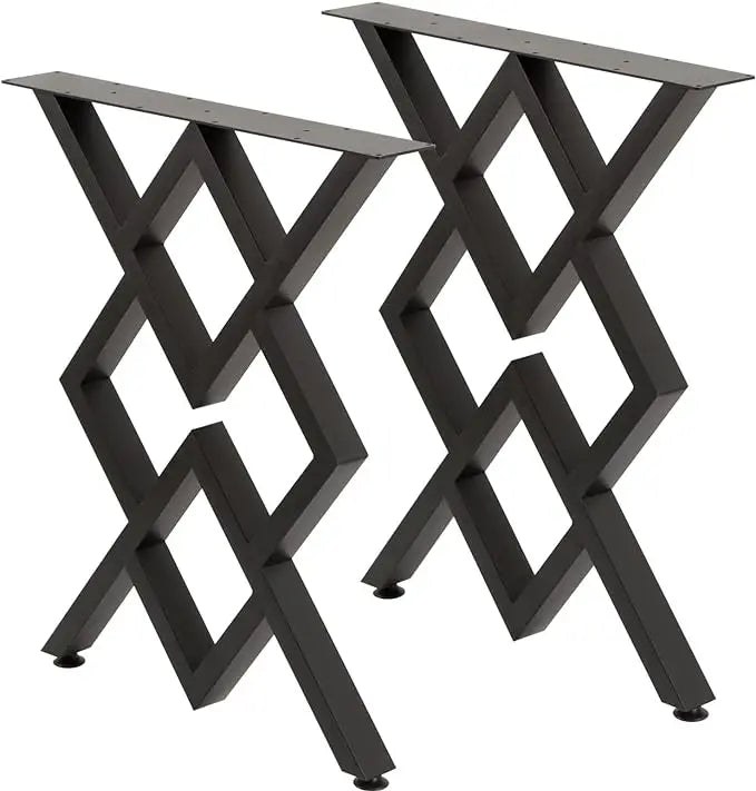 Factory Wholesale Heavy-Duty Carbon Steel Square Shaped Powder Coated Black Dining Table Legs