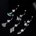 Children's Navel Piercing Jewelry 316L Stainless Steel Ball Shape Zircon Bling Bling Belly Button Piercing