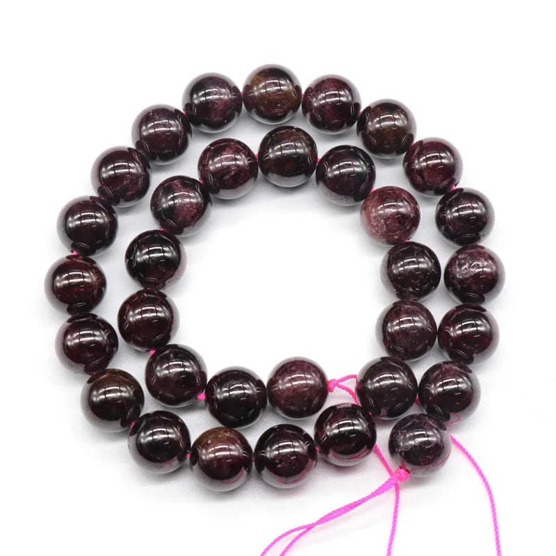 DIY Hot Selling 4-12mm Garnet Stone Loose Beads for Garment Necklace Accessories