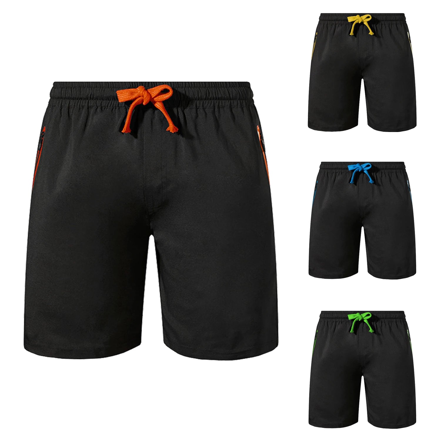 Men's Summer Sport Fitness Shorts Elastic Waist Gym & Running Compression Shorts Custom Print Casual Workout Short Pants
