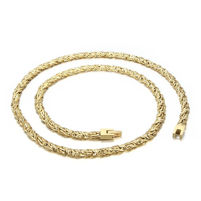 KALEN 650mm Fashion Gold/Silver/Black Stainless Steel Tangled Strands Necklace